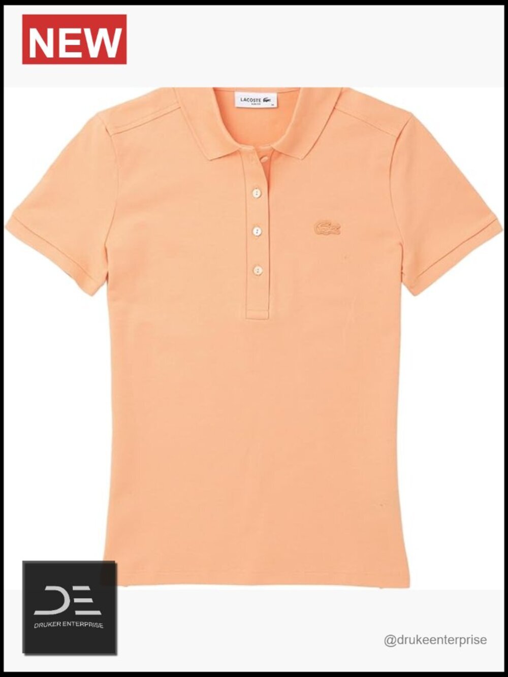 Slim Fit Stretch Mini Piqué Polo Shirt with Button Placket